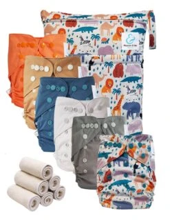 Pack Essentiel Bambou TE2 - 6 Couches Lavables TE2 - Savane