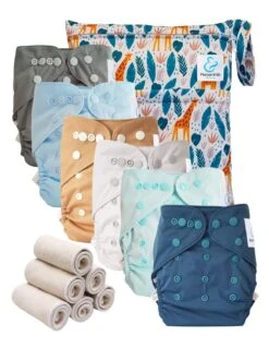 Pack Essentiel Bambou TE2 - 6 Couches Lavables TE2 - Zoé La Girafe