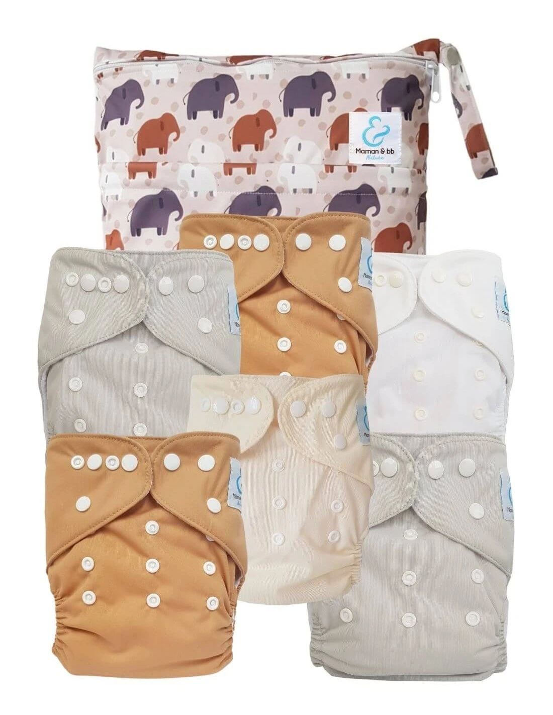 Pack Essentiel TE1 Sensitive - 6 Couches Lavables TE1 - Alphonse 1 Pack Essentiel TE1 Sensitive - 6 Couches Lavables TE1 - Alphonse