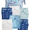 Pack Essentiel TE1 Sensitive - 6 Couches Lavables TE1 - Blue Rain