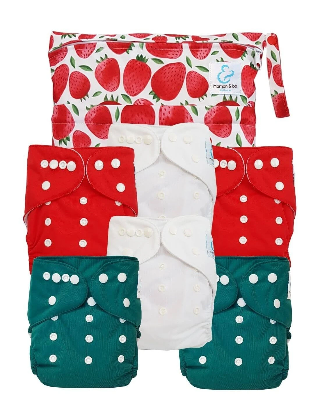 Pack Essentiel TE1 Sensitive - 6 Couches Lavables TE1 - Fraise 1 Pack Essentiel TE1 Sensitive - 6 Couches Lavables TE1 - Fraise