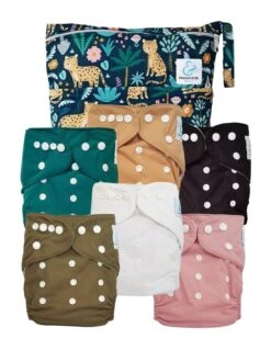 Pack Essentiel TE1 Sensitive - 6 Couches Lavables TE1 - Leopold Pink