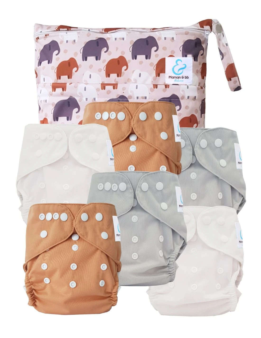 Pack Essentiel TE2 Sensitive - 6 Couches Lavables TE2 - Alphonse 1 Pack Essentiel TE2 Sensitive - 6 Couches Lavables TE2 - Alphonse