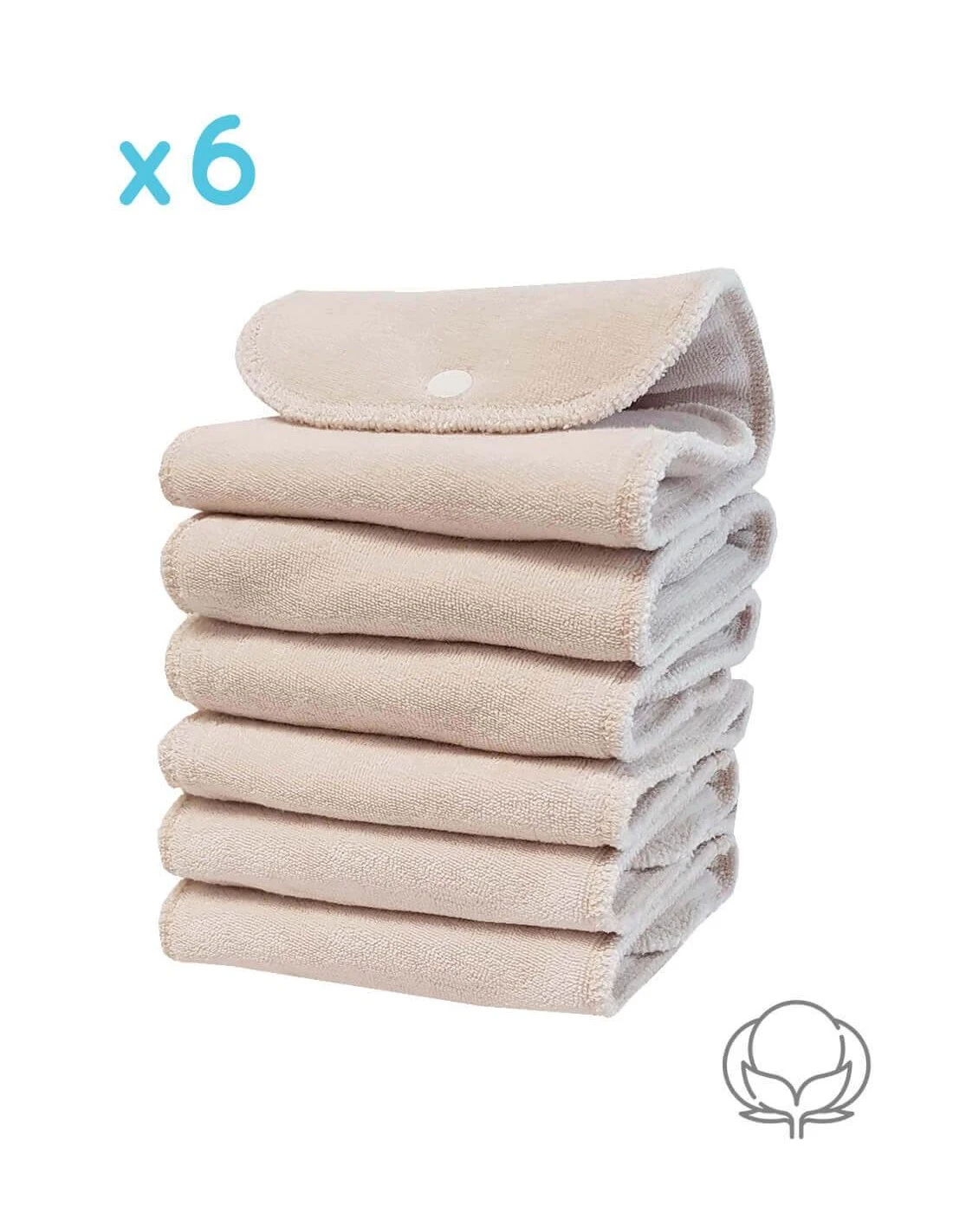 Pack Essentiel TE2 Sensitive - 6 Couches Lavables TE2 - Petit Coeur 2 Pack Essentiel TE2 Sensitive - 6 Couches Lavables TE2 - Petit Coeur – Image 2