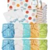 Pack Premium Sensitive : Lot De 10 Couches Lavables TE2 + Inserts En Coton + Voiles + Sac - Joy