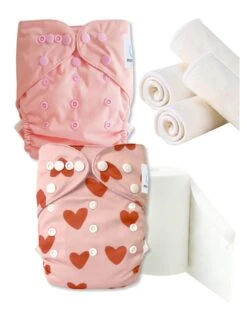 Petit Coeur - Pack Essai Couches Lavables TE2 + Inserts Et Voiles
