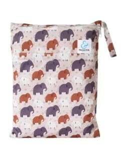 Sac à Couches Lavables Imperméable 2 Poches - Alphonse L'éléphant