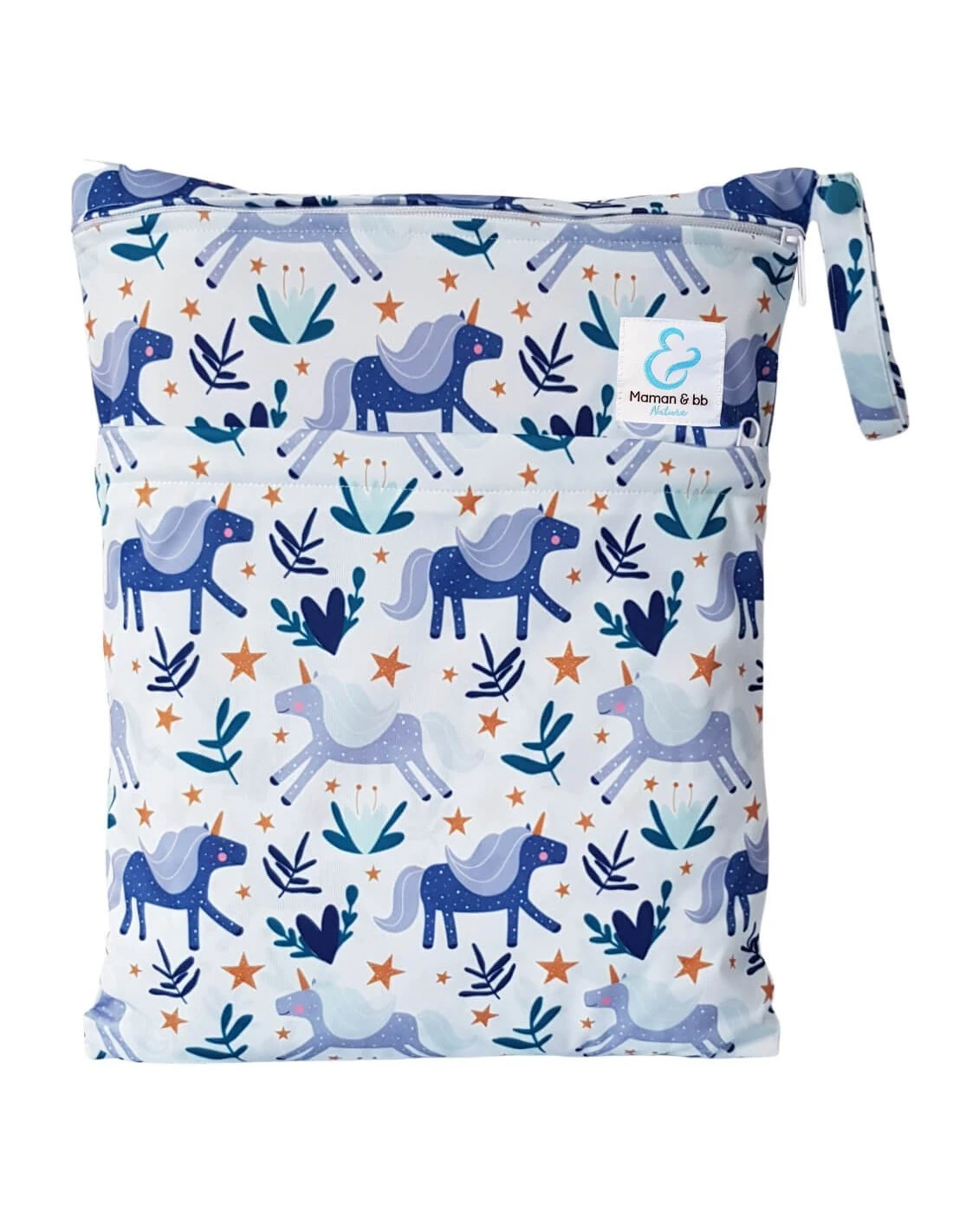 Sac à Couches Lavables Imperméable 2 Poches - Lina La Licorne 1 Sac à Couches Lavables Imperméable 2 Poches - Lina La Licorne