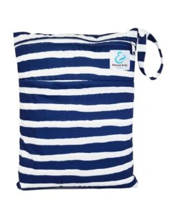 Sac à Couches Lavables Imperméable 2 Poches - Marinière