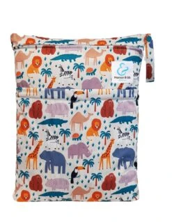 Sac à Couches Lavables Imperméable 2 Poches - Savane