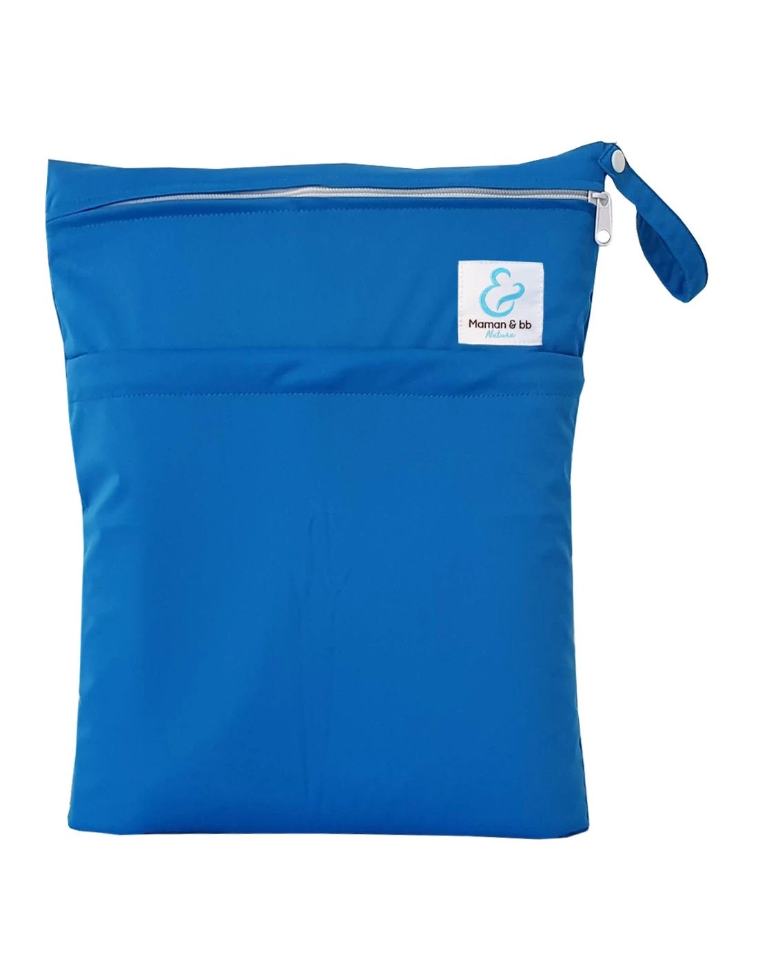 Sac Imperméable Pour Couches Lavables 2 Poches Anse à Pression - Bleu Roi 1 Sac Imperméable Pour Couches Lavables 2 Poches Anse à Pression - Bleu Roi