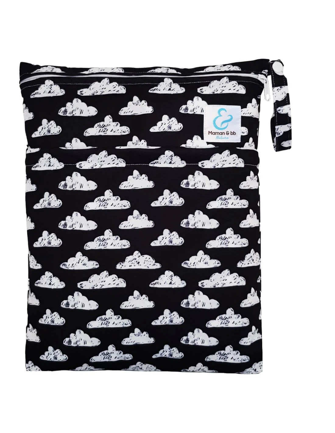 Sac Imperméable Pour Couches Lavables 2 Poches - Clouds 1 Sac Imperméable Pour Couches Lavables 2 Poches - Clouds