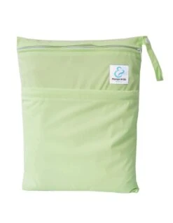 Sac Imperméable Pour Couches Lavables 2 Poches - Vert D'eau