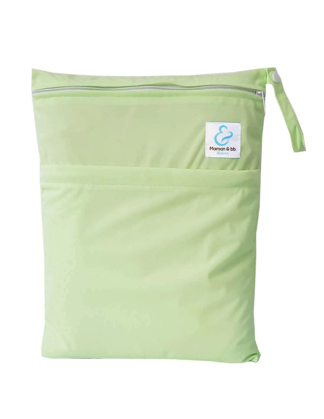 Sac Imperméable Pour Couches Lavables 2 Poches - Vert D'eau 1 Sac Imperméable Pour Couches Lavables 2 Poches - Vert D'eau