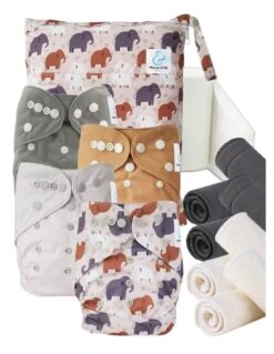 Start And Go TE1 Bambou - Kit 4 Couches Lavables TE1 + Booster + Sac Imperméable + Voiles - Alphonse