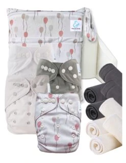 Start And Go TE1 Bambou - Kit 4 Couches Lavables TE1 + Booster + Sac Imperméable + Voiles - Balloon