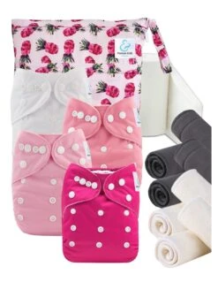 Start And Go TE1 Bambou - Kit 4 Couches Lavables TE1 + Booster + Sac Imperméable + Voiles - Pineapple