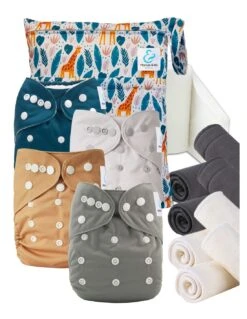 Start And Go TE1 Bambou - Kit 4 Couches Lavables TE1 + Booster + Sac Imperméable + Voiles - Zoé