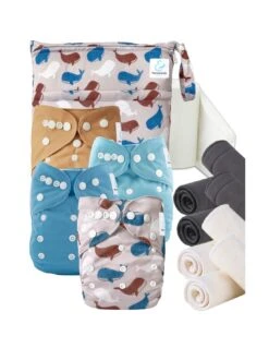 Start And Go TE1 Bambou - Kit 4 Couches Lavables TE1 + Booster + Sac + Voiles - Nautilus