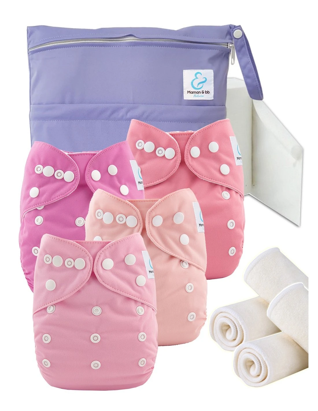 Start And Go TE1 - Kit 4 Couches Lavables TE1 - Girly 1 Start And Go TE1 - Kit 4 Couches Lavables TE1 - Girly