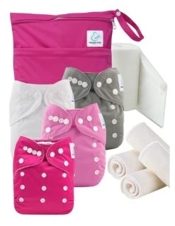 Start And Go TE1 - Kit 4 Couches Lavables TE1 - Pink