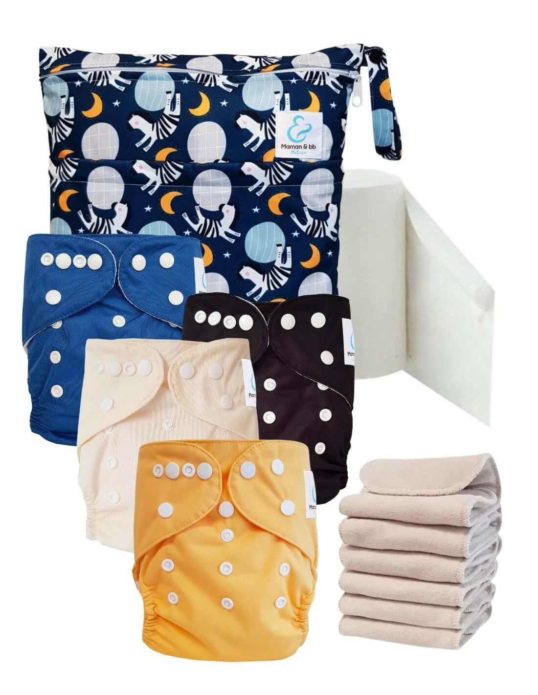 Start And Go TE1 Sensitive - Kit 4 Couches Lavables TE1 - Caleb 1 Start And Go TE1 Sensitive - Kit 4 Couches Lavables TE1 - Caleb