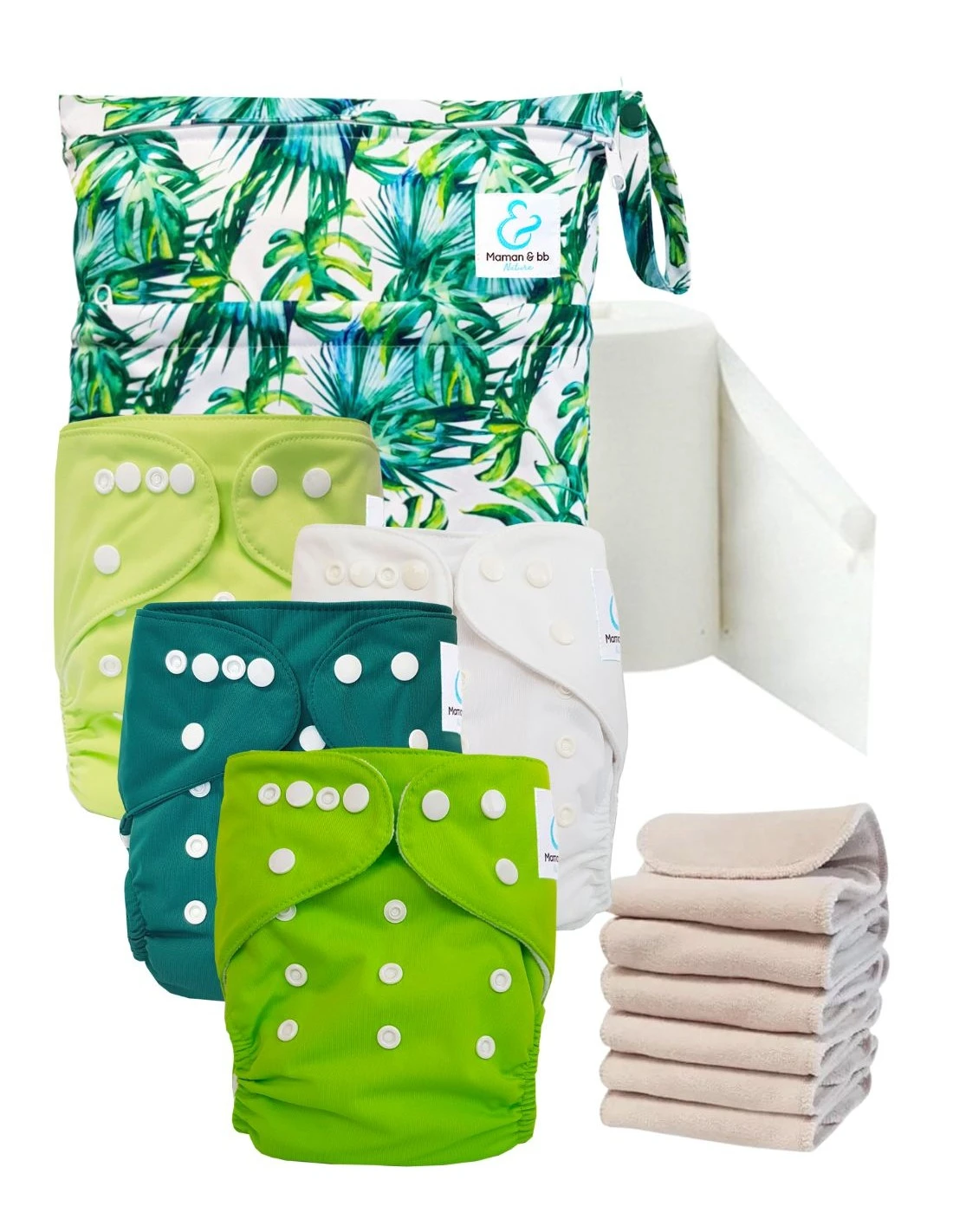 Start And Go TE1 Sensitive - Kit 4 Couches Lavables TE1 - Bali 1 Start And Go TE1 Sensitive - Kit 4 Couches Lavables TE1 - Bali