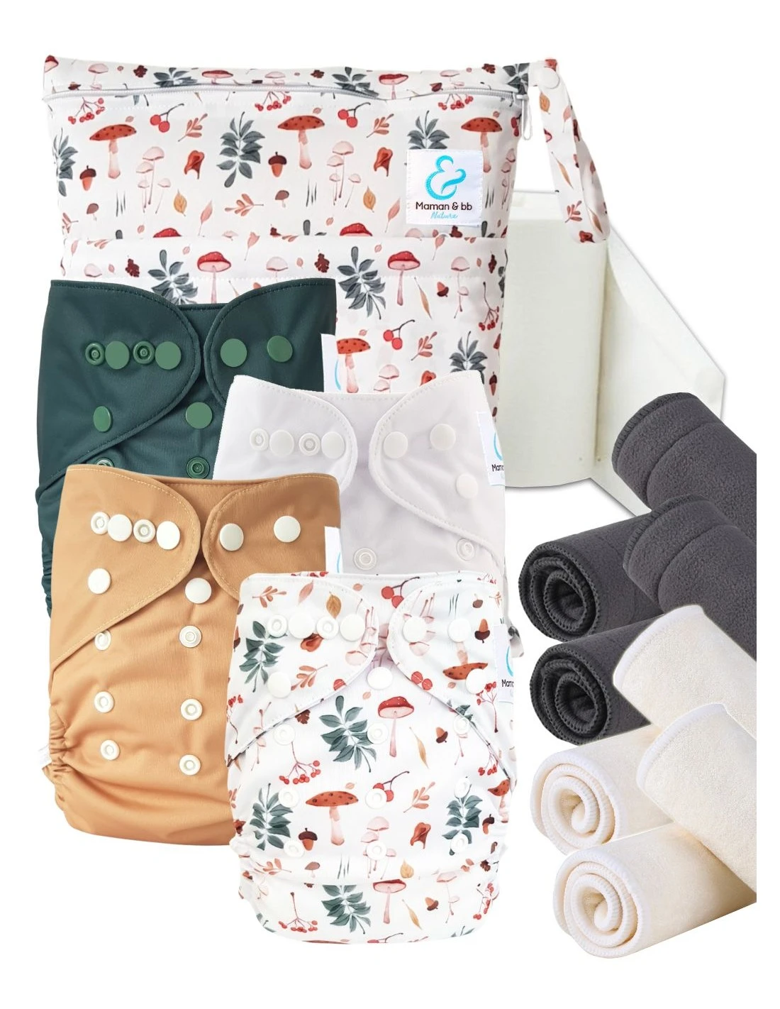 Start And Go TE2 Bambou - Kit 4 Couches Lavables TE2 - Automne 1 Start And Go TE2 Bambou - Kit 4 Couches Lavables TE2 - Automne