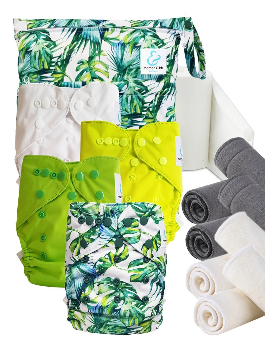 Start And Go TE2 Bambou - Kit 4 Couches Lavables TE2 - Bali 1 Start And Go TE2 Bambou - Kit 4 Couches Lavables TE2 - Bali