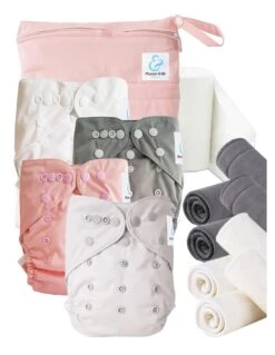 Start And Go TE2 Bambou - Kit 4 Couches Lavables TE2 - Balloon Pink