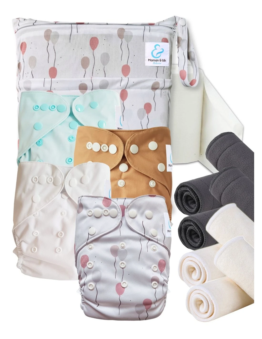 Start And Go TE2 Bambou - Kit 4 Couches Lavables TE2 - Balloon 1 Start And Go TE2 Bambou - Kit 4 Couches Lavables TE2 - Balloon