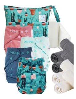 Start And Go TE2 Bambou - Kit 4 Couches Lavables TE2 - Cactus