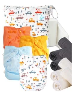 Start And Go TE2 Bambou - Kit 4 Couches Lavables TE2 - Cars