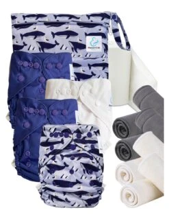 Start And Go TE2 Bambou - Kit 4 Couches Lavables TE2 - Mylène La Baleine