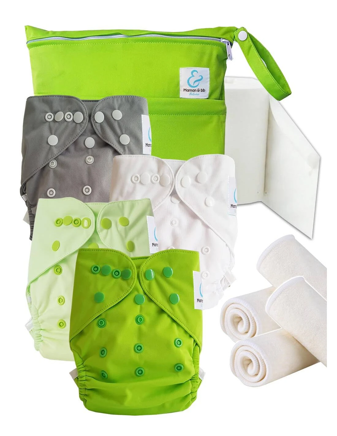 Start And Go TE2 - Kit 4 Couches Lavables TE2 - My Nature 1 Start And Go TE2 - Kit 4 Couches Lavables TE2 - My Nature