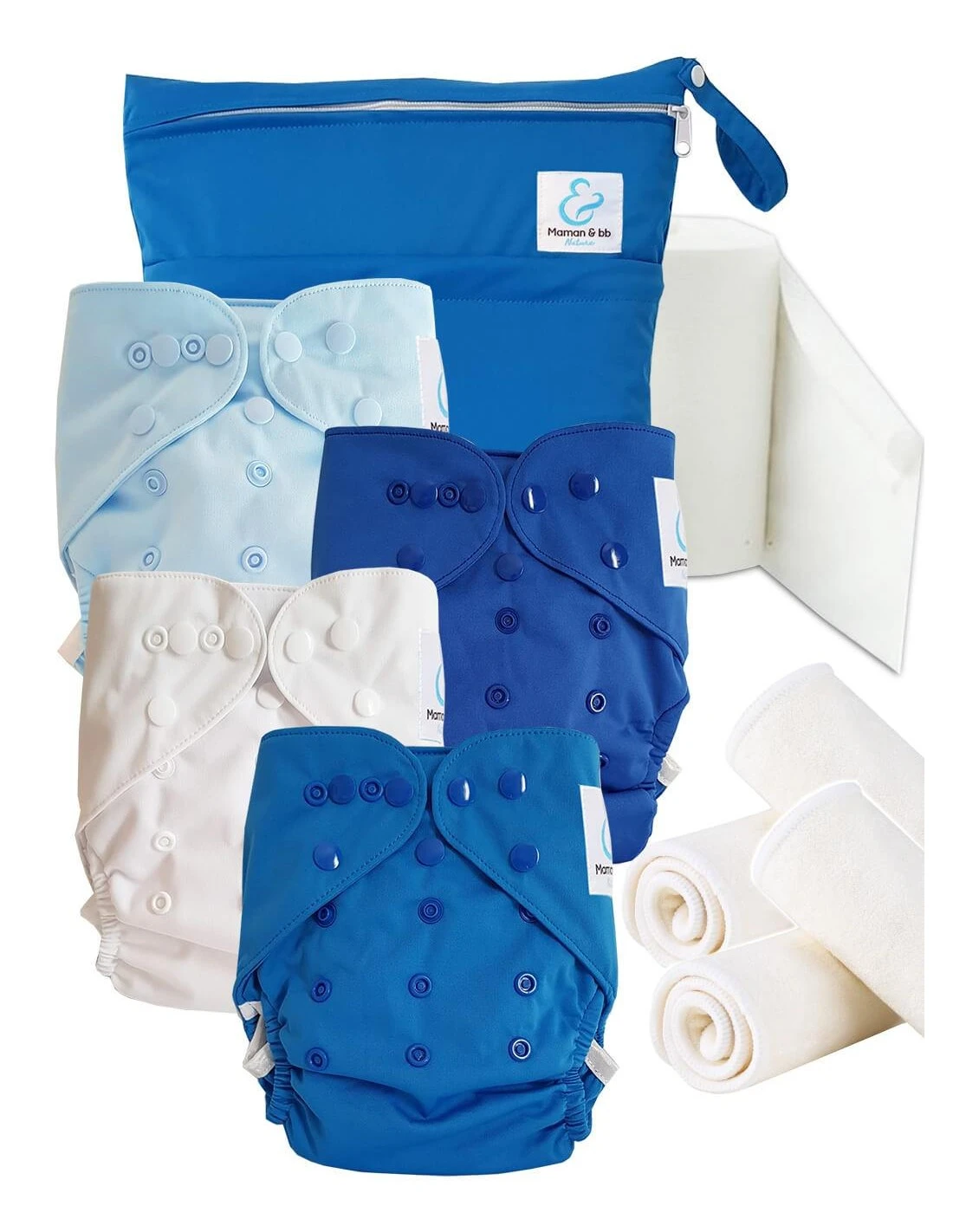 Start And Go TE2 - Kit 4 Couches Lavables TE2 - Ocean 1 Start And Go TE2 - Kit 4 Couches Lavables TE2 - Ocean