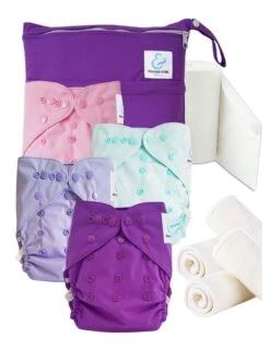 Start And Go TE2 - Kit 4 Couches Lavables TE2 - Pop Purple