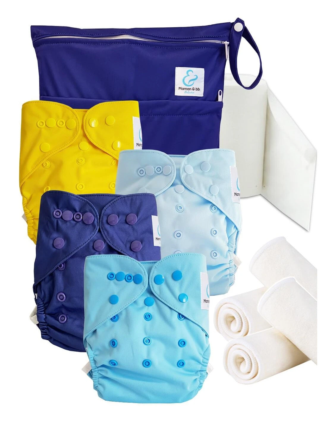 Start And Go TE2 - Kit 4 Couches Lavables TE2 - Yellow Blue 1 Start And Go TE2 - Kit 4 Couches Lavables TE2 - Yellow Blue