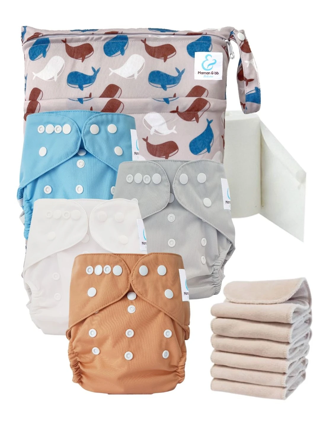 Start And Go TE2 Sensitive - Kit 4 Couches Lavables TE2 - Nautilus 1 Start And Go TE2 Sensitive - Kit 4 Couches Lavables TE2 - Nautilus