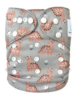 Margot Le Dino - TE2 - Couche Lavable Tout En Deux évolutive